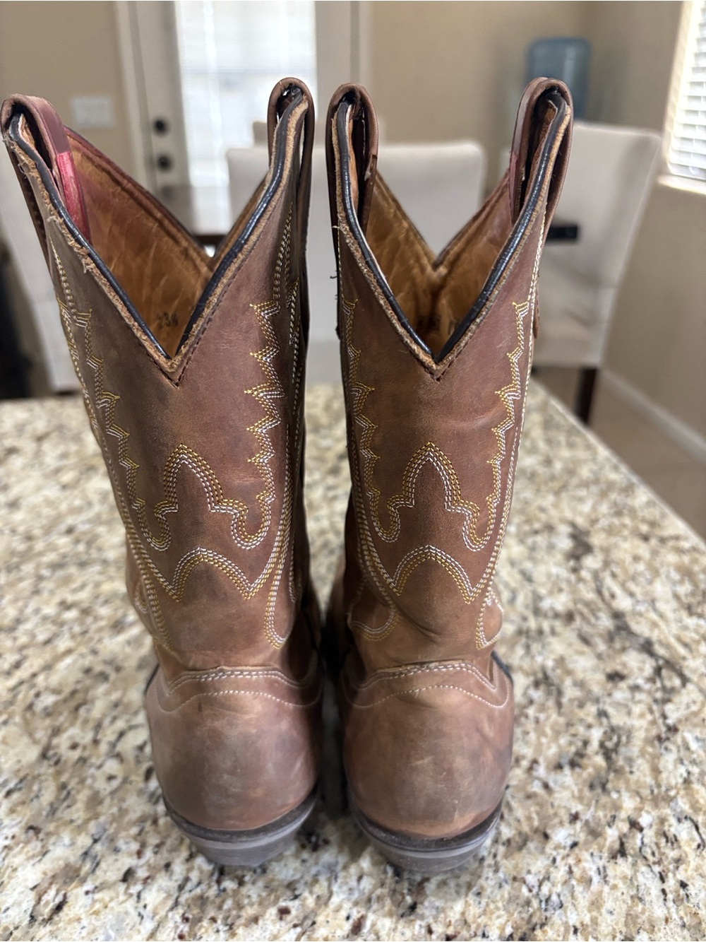 Classic Brown Leather Western Cowboy Boots